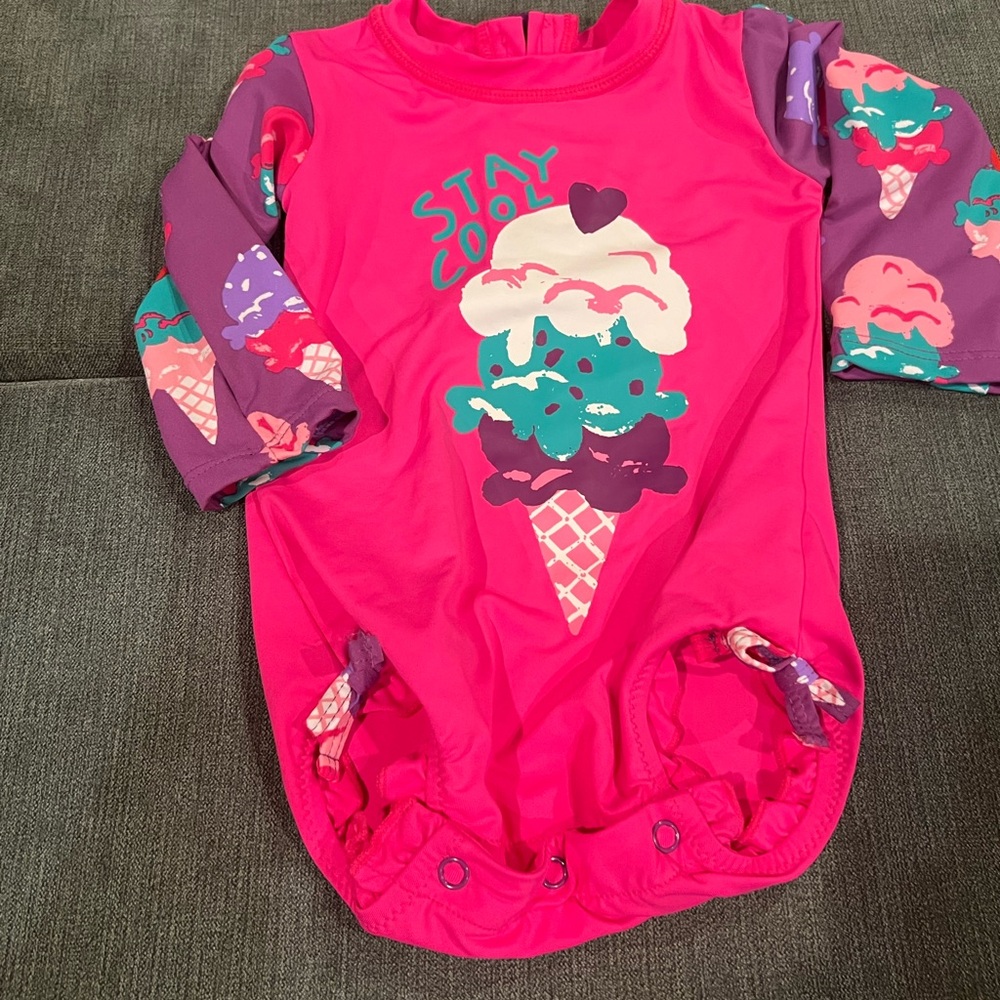 Hatley Pink and Purple Ice Cream Rashguard